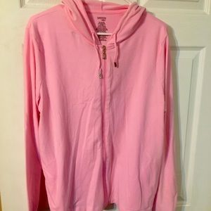 Light weight hooded jacket with zipper